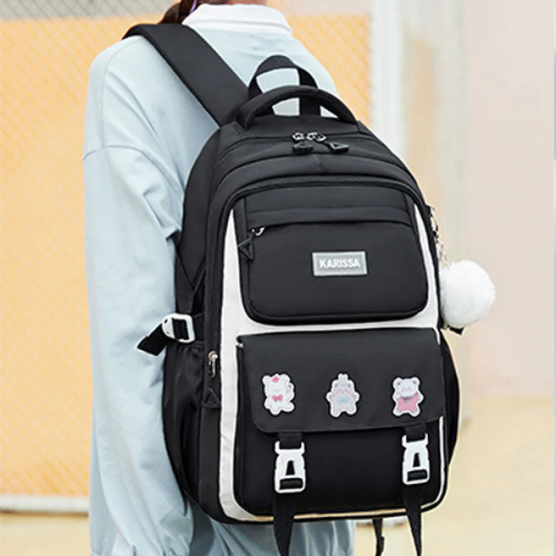 Kids Backpack School Bags (Black)