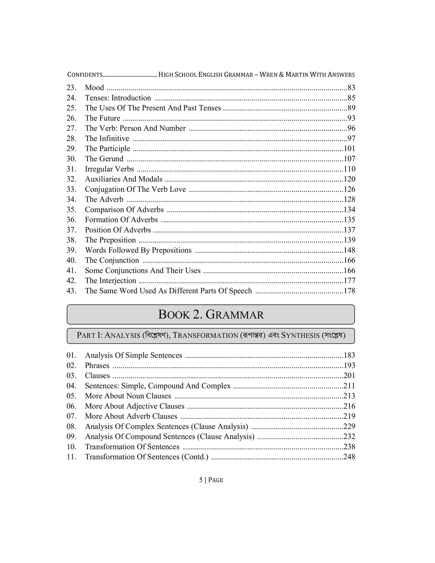 High School English Grammar and Composition Bangla With Answer