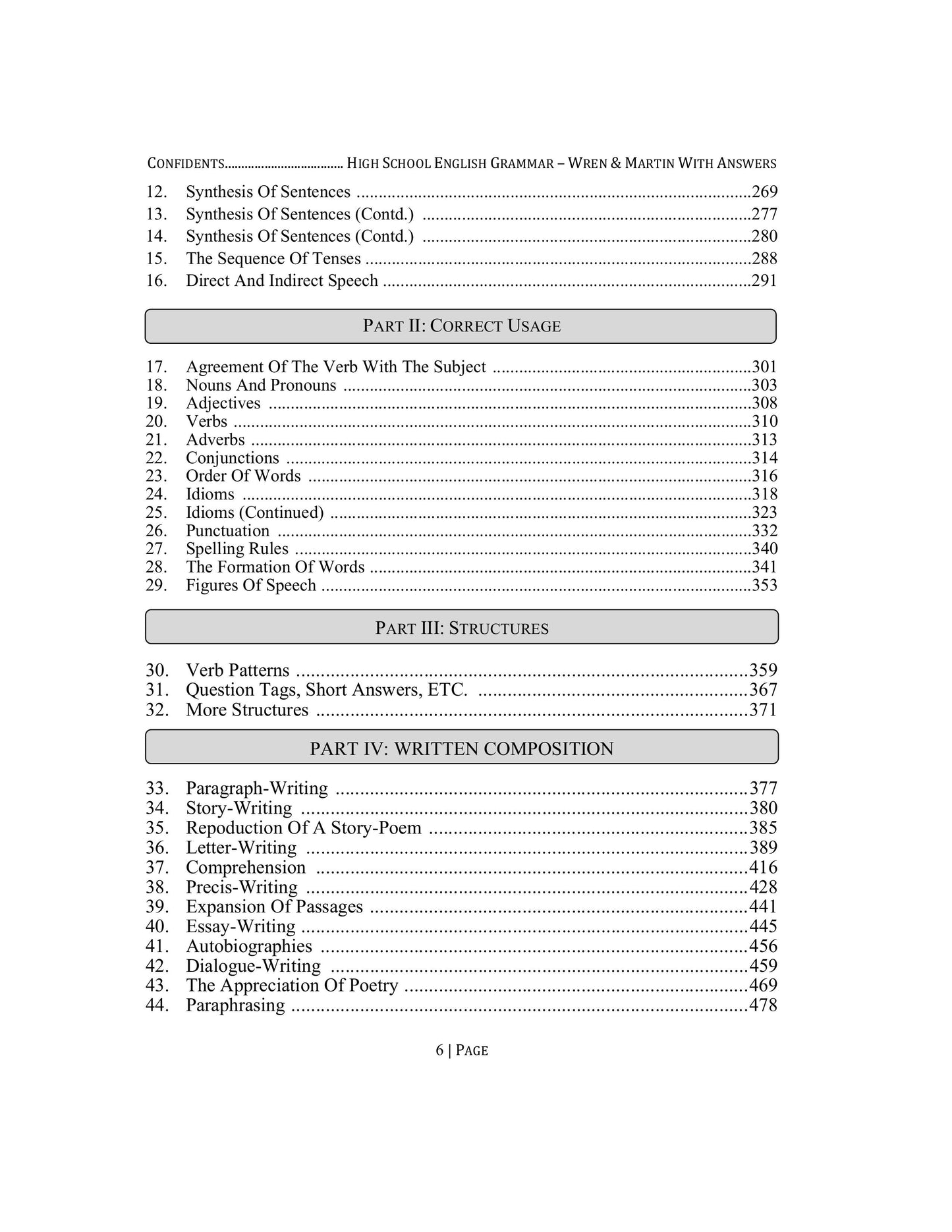 High School English Grammar and Composition Bangla With Answer