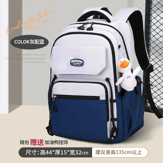 Waterproof with stain-resistant school backpacks (Blue)
