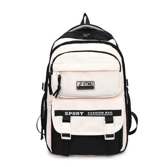 Academy Style Waterproof School Book Bag (Black) S2