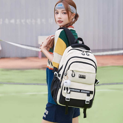 Academy Style Waterproof School Book Bag (Black) S2