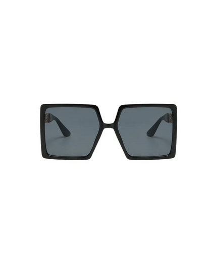 2026 New Arrivals Fashion Uv400 Protection Sunglasses With Chain Big Frame Square Sunglasses for Women ( Black )